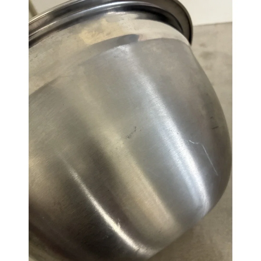Vintage‎ Mixing Bowl 7 Qt Stainless Steel Heavy Duty 12x6.5
